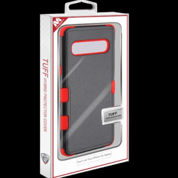 MyBat TUFF Series Case for Samsung Galaxy S10 5G -  Black / Red - Picture 1 of 13